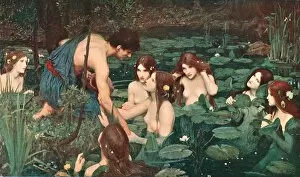 Pre Raphaelite Brotherhood Collection: Hylas and the Nymphs, 1896, (c1902). Creator: Unknown