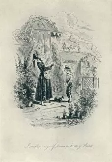 Magazine Gallery: I Make Myself Known to My Aunt. Etching from David Copperfield, c1840-1880, (1923)