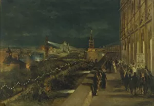Images Dated 2nd April 2014: Illumination of Moscow on the occasion of the Coronation of Emperor Alexander III on 15th May 1883