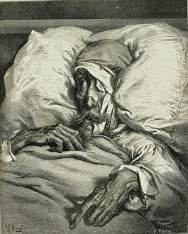Illustration to the book Don Quijote de la Mancha by M. de Cervantes, 1863 Illustration to the book Don Quijote de la Mancha by M. de Cervantes, 1863