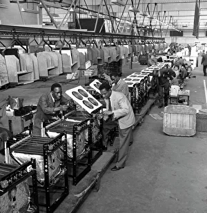 Immigrant workers on the cooker production line at the GEC, Swinton, South Yorkshire, 1962 Immigrant workers on the cooker production line at the GEC, Swinton, South Yorkshire, 1962