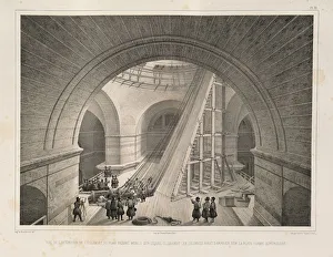 Inside view of the Cathedral and a ramp (From: The Construction of the Saint Isaacs Cathedral), 1845 Inside view of the Cathedral and a ramp (From: The Construction of the Saint Isaacs Cathedral), 1845