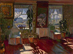 Interior, 1917. Artist: Zhukovsky, Stanislav Yulianovich (1873-1944) Interior, 1917. Artist: Zhukovsky, Stanislav Yulianovich (1873-1944)