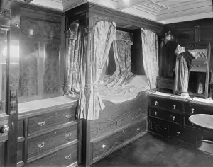 Interior of cabin on steam yacht Venetia, 1920. Creator: Kirk & Sons of Cowes Interior of cabin on steam yacht Venetia, 1920. Creator: Kirk & Sons of Cowes