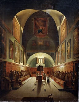 Images Dated 23rd July 2010: Interior of the Church of Capuchines in Rome, late 18th or 19th century