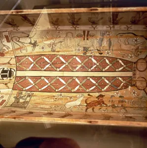 Interior of Egyptian Coffin with Sky - Goddess Nut and Zodiac Signs, 2nd century Interior of Egyptian Coffin with Sky - Goddess Nut and Zodiac Signs, 2nd century