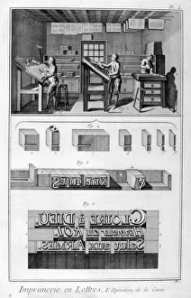 Interior of a Printing Works Print