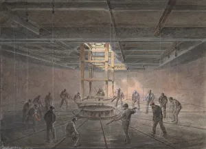 Interior of One of the Tanks on Board the Great Eastern: The Cable Passing Out, 1865-66 Interior of One of the Tanks on Board the Great Eastern: The Cable Passing Out, 1865-66