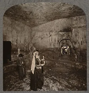 'Interior of the Tombs of the Kings on the road to Nablus', c1900. Artist: Unknown 'Interior of the Tombs of the Kings on the road to Nablus', c1900. Artist: Unknown