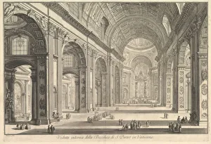 Interior view of St. Peter's Basilica in the Vatican Interior view of St. Peter's Basilica in the Vatican