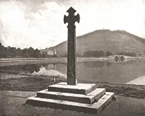 Inveraray Castle and Celtic cross, Argyll, Scotland, 1894. Creator: Unknown