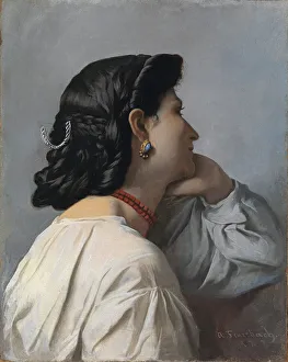 Iphigenia (Head study). Artist: Feuerbach, Anselm (1829-1880) Iphigenia (Head study). Artist: Feuerbach, Anselm (1829-1880)