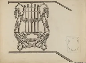Iron Bannister, c. 1936. Creator: Edward L Loper Iron Bannister, c. 1936. Creator: Edward L Loper