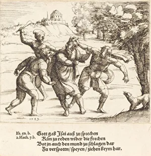 Isaiah Accepts Mockery because of His Faith, 1549. Creator: Augustin Hirschvogel Isaiah Accepts Mockery because of His Faith, 1549. Creator: Augustin Hirschvogel