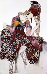Iskander, costume design for the ballet La Peri (music by Paul Dukas), c1913. Artist: Leon Bakst Iskander, costume design for the ballet La Peri (music by Paul Dukas), c1913. Artist: Leon Bakst