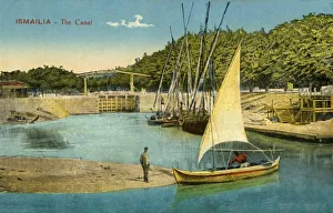 Ismailia - The Canal, c1918-c1939. Creator: Unknown Ismailia - The Canal, c1918-c1939. Creator: Unknown