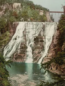 Framed Print : Ithaca Falls Print, a photograph of a waterfall