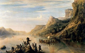 Cartier Gallery: Jacques Cartier discovered the Saint Lawrence River in 1535. Artist: Gudin, Theodore (1802-1880)