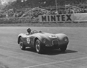 Jaguar C type , Duncan Hamilton 1951. Creator: Unknown Jaguar C type , Duncan Hamilton 1951. Creator: Unknown