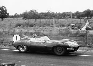 Motorsport Gallery: Jaguar D type, Mike Hawthorn 1956 Le Mans. Creator: Unknown
