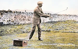 James Braid Golfer Prints: James Braid, Scottish golfer, Open championship at Muirfield, 1906