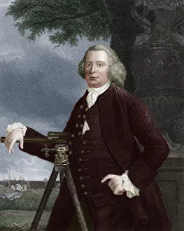 Civil Engineering History Prints: James Brindley, 18th century English civil engineer and canal builder