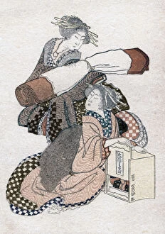 Images Dated 9th March 2006: Two Japanese women, c1780-1849.Artist: Hokusai