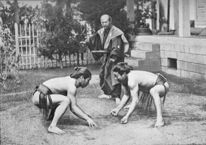 Japanese Wrestlers Ready for a Go, c1902, (1903) Japanese Wrestlers Ready for a Go, c1902, (1903)