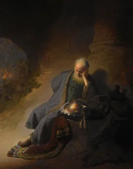 Rembrandt Prints: Rembrandt's Print of Jeremiah Lamenting