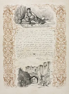 Jewess of Algiers and a Street in Algiers, 1838. Creator: Eugene Delacroix (French Jewess of Algiers and a Street in Algiers, 1838. Creator: Eugene Delacroix (French