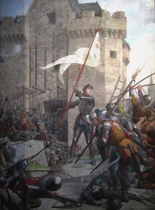 Joan of Arc in armour before Orleans, 1886-1890. Artist: Lenepveu Joan of Arc in armour before Orleans, 1886-1890. Artist: Lenepveu