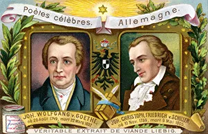 Johann Wolfgang von Goethe and Johann Christoph Friedrich von Schiller, c1900 Johann Wolfgang von Goethe and Johann Christoph Friedrich von Schiller, c1900