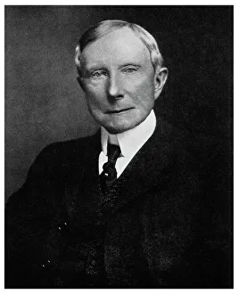 John D. Rockefeller, Jr., (left) as he left the Capitol in