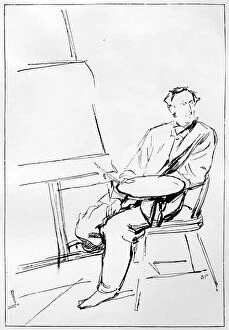 John Everett Millais (1829-1896), British artist, 1898.Artist: Charles Samuel Keene