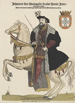 John III of Portugal (1502-1557), pub.16th Century (coloured engraving). Creator John III of Portugal (1502-1557), pub.16th Century (coloured engraving). Creator