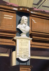 John Miltons monument, St Giless Church, Cripplegate, London, c1850 John Miltons monument, St Giless Church, Cripplegate, London, c1850