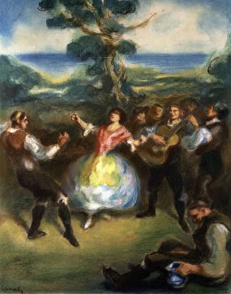 Images Dated 6th September 2007: The Jota (Spanish dance), 1911 pastel drawing by Ricardo Canals