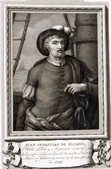 Juan Sebastian de Elcano (1476-1526), Spanish navigator and explorer, engravingof Juan Sebastian de Elcano (1476-1526), Spanish navigator and explorer, engravingof