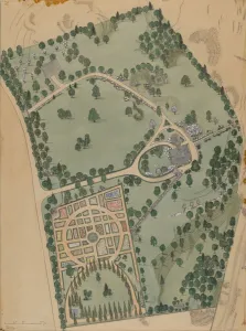 Mapmaking Gallery: Jumel Estate, c. 1936. Creator: Virginia Richards