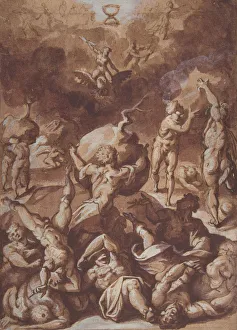 Jupiter Fighting the Giants., 1540-96. Creator: Jacopo Zucchi Jupiter Fighting the Giants., 1540-96. Creator: Jacopo Zucchi