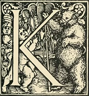 Art History Gallery: K - An Alphabet by Hans Weiditz, c1520-1521, (1908). Creator: Hans Weiditz