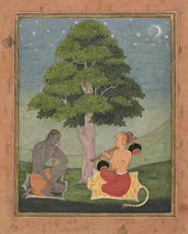 Kedar Ragini: Folio from a ragamala series (Garland of Musical Modes) , ca. 1690-95 Kedar Ragini: Folio from a ragamala series (Garland of Musical Modes) , ca. 1690-95