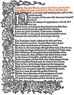 Kelmscott Press: Page from The Tale of Beowulf Printed in the Troy Type, c.1895, (1914) Kelmscott Press: Page from The Tale of Beowulf Printed in the Troy Type, c.1895, (1914)