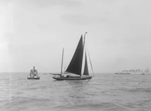 Ketch Gallery: The ketch The Nun under sail, 1922. Creator: Kirk & Sons of Cowes