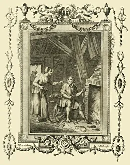 'King Alfred in disguise rebuked by the Neat Herd's Wife for letting the Cakes burn', (c878), 1783 'King Alfred in disguise rebuked by the Neat Herd's Wife for letting the Cakes burn', (c878), 1783