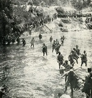 The Kings African Rifles Crossing The Ruwu River, German East Africa, (1919). Creator: Unknown The Kings African Rifles Crossing The Ruwu River, German East Africa, (1919). Creator: Unknown
