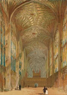 Gold Colour Gallery: Kings College Chapel, Cambridge, 1864