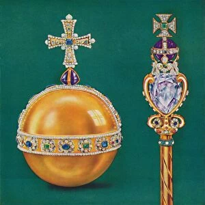 Ceremonial Collection: The Kings Orb and Sceptre, 1937. Creator: Unknown