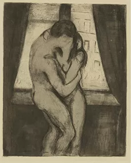 Norway Collection: The Kiss, 1895. Artist: Munch, Edvard (1863-1944)