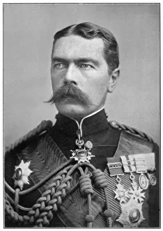 Kitchener of Khartoum in dress uniform, c 1900s Kitchener of Khartoum in dress uniform, c 1900s